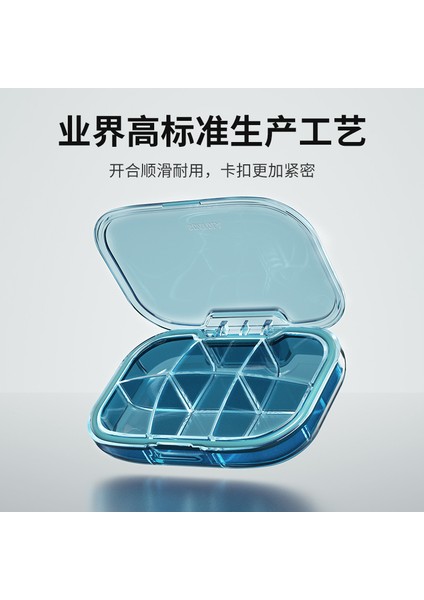 Taşınabilir Hap Kutusu Plastik Çok Bölmeli Hap Kutusu Mühürlü ve Neme Dayanıklı Mini Bir Haftalık Hap Kutusu Yeni Küçük Üç Bölmeli Siyah (Yurt Dışından) modelleri