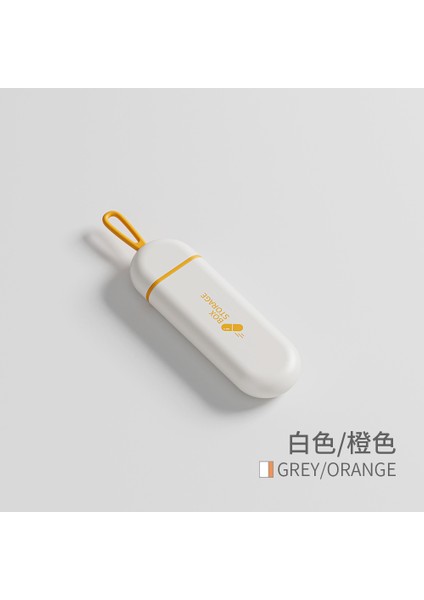 Taşınabilir Küçük Hap Kutusu, Hap Saklama Kutusu, Mini Küçük Taşınabilir Hap Kutusu, Beyaz ve Gri (Yurt Dışından)