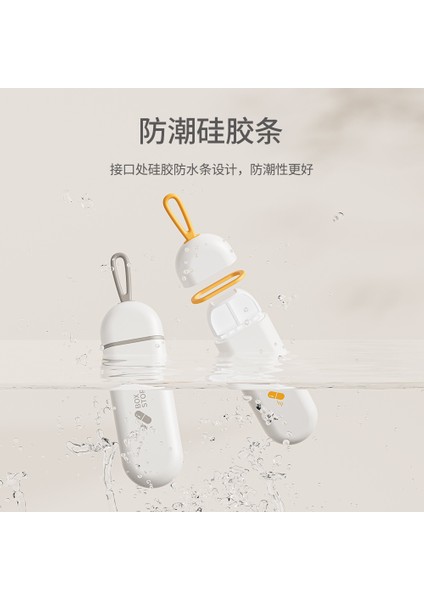 Taşınabilir Küçük Hap Kutusu, Hap Saklama Kutusu, Mini Küçük Taşınabilir Hap Kutusu, Beyaz ve Gri (Yurt Dışından) modelleri