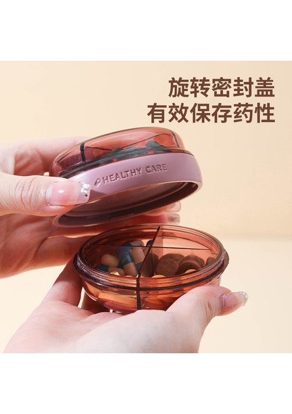 Yuvarlak Bölmeli Yeni Çift Katmanlı Mini Taşınabilir Hap Kutusu, Mühürlü ve Neme Dayanıklı Ambalaj Kutusu, Mücevher Saklama Kutusu, Porselen Beyazı (Yurt Dışından) fiyatları