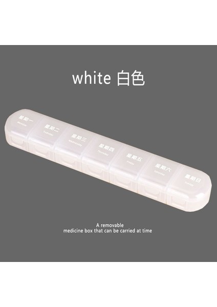 Kutu, Sabah, Öğlen ve Akşam Hatırlatma, Büyük Kapasiteli Hap Ambalajı, Yanınızda Taşıyın 3 Bölmeli Günlük Hap Kutusu, 7 Bölmeli Büyük Kapasiteli Gökkuşağı Hap Kutusu [çıkarılabilir] (Yurt Dışından)