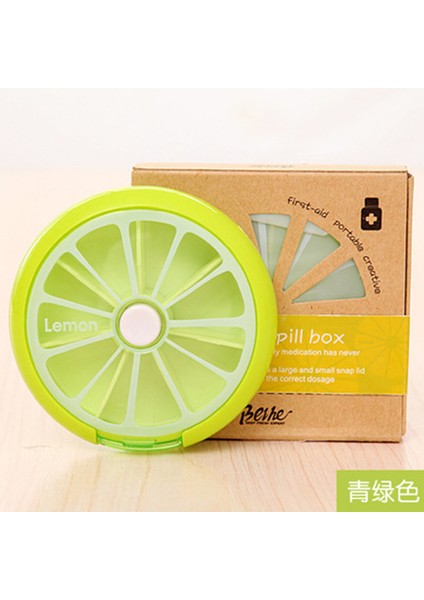 Bir Haftalık Hap Kutusu Taşınabilir Döner Yeniden Paketlenmiş Meyve Hapı Kutusu Büyük Kapasiteli Taşınabilir Mini Kutusu Q3-13 Turuncu Sarı (Yurt Dışından) fırsatları