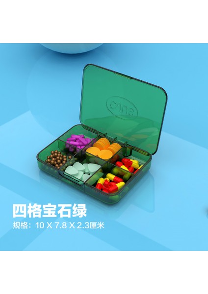 Hap Kutusu, Taşınabilir, Yeniden Paketlenmiş Kutusu, Mühürlü, Neme Dayanıklı Mini Hap Kutusu, Haftanın Yedi Günü Taşınabilir Hap Kutusu, Yeşil Altı Bölme (Yurt Dışından)