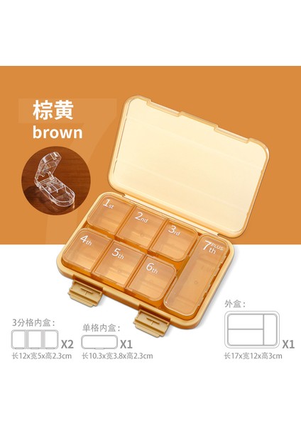 Paketlenmiş Hap Kutusu, Haftada 7 Bölme, Haftada Yedi Gün, Mühürlü, Taşınabilir, Büyük Kapasiteli Hap Kutusu, Beyaz (Yurt Dışından)