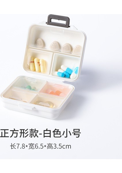 Hap Kutusu Taşınabilir Küçük Mini Hap Dağıtım Kutusu Hap Dağıtım Kutusu Saklama Kutusu Taşınabilir Buz Kristal Beyaz (YPH02) (Yurt Dışından)