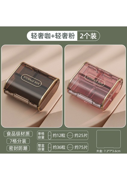 E Kutusu Haftanın Yedi Günü ları ve ları Paketlemenizi Hatırlatan Taşınabilir Bölücüsü Açık Lüks Yeşil [7 Bölmeli Kutusu] Çift Katmanlı Sızdırmazlık (Yurt Dışından)