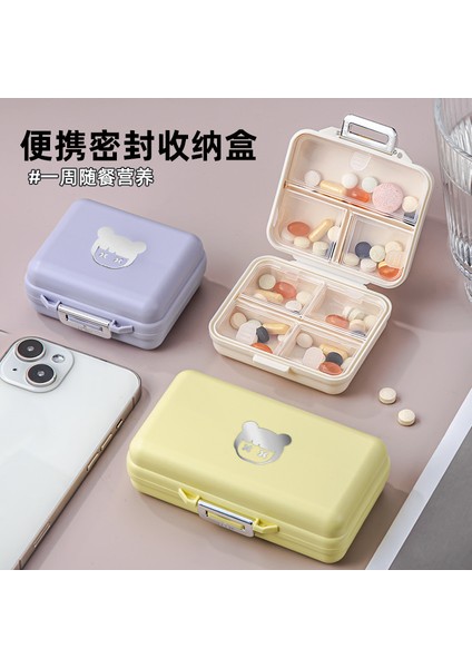 Hap Kutusu Taşınabilir Açık Dopamin Yedi Gün Hapı Takı Mühürlü Saklama Kutusu S1019 Hap Kutusu-Mor (Yurt Dışından) modelleri