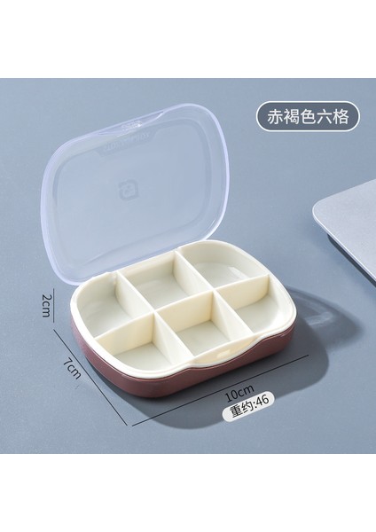 Öküz, Taşınabilir Mühürlü Dağıtım Kutusu, Bir Haftalık Büyük Kapasiteli Saklama Kutusu, 6 Bölmeli Taşınabilir Küçük Kutusu - Pişmiş Toprak Model + Kesici (Yurt Dışından)