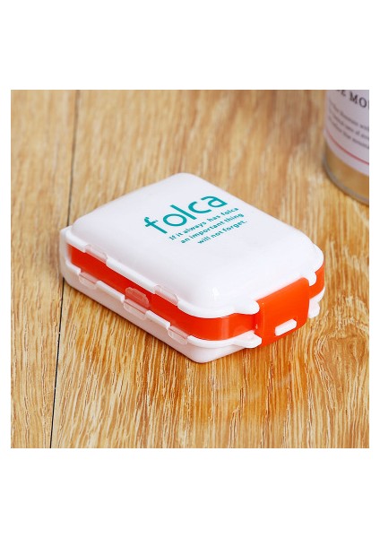 Hap Kutusu Taşınabilir Yeniden Paketleme Mini Mühürlü Taşınabilir Küçük Kutusu Hap Tabletleri Büyük Kapasiteli Bölmesi Beyaz Kapak Mavi Kenar (Yurt Dışından)