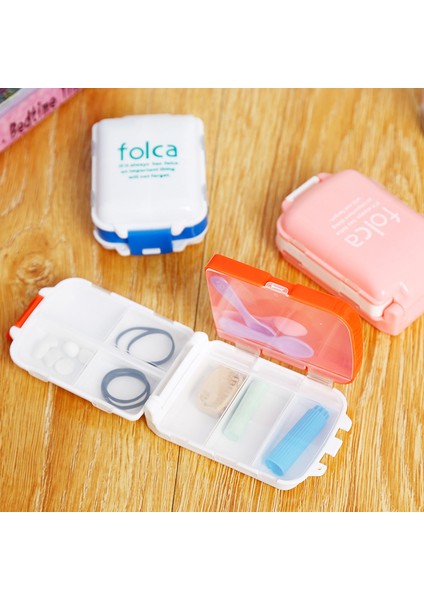 Hap Kutusu Taşınabilir Yeniden Paketleme Mini Mühürlü Taşınabilir Küçük Kutusu Hap Tabletleri Büyük Kapasiteli Bölmesi Beyaz Kapak Mavi Kenar (Yurt Dışından) fiyatları