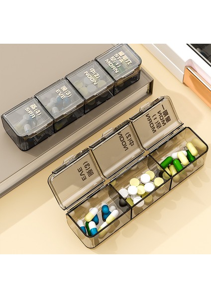 Bolan Hap Kutusu Taşınabilir Günde Üç Öğün Taşınabilir Dağıtım Kutusu Bir Hafta Hatırlatma Kutusu Büyük Kapasiteli Dağıtıcısı Işık Lüks Yeşil-21 Hücreleri (Yurt Dışından) fırsatları