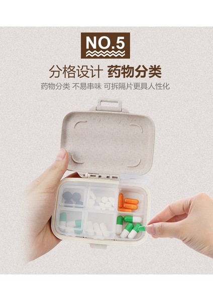 6 Bölmeli Mühürlü Hap Kutusu, Taşınabilir Hap Kutusu, Taşınabilir Mini Kutusu, Küçük Hap Kutusu, Sıradan Yeşil (Yurt Dışından) fiyatları