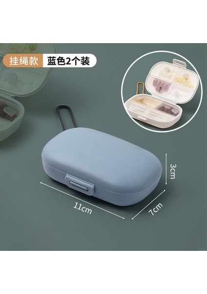 Taşınabilir Hap Kutusu, Haftanın Yedi Günü Yanınızda Taşıyın, Mini Saklama Kutusu, Hap Bölme, Mühürlü Öğütme ve Kesme Cihazı - Beyaz (Yurt Dışından)