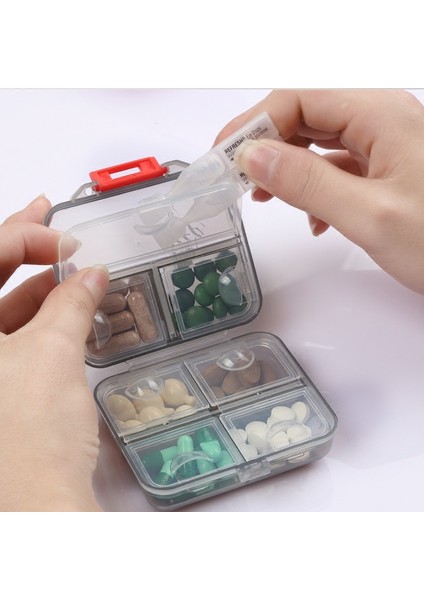 Bir Hafta Boyunca Yedi Bölmeli Taşınabilir Seyahat Hap Kutusu, Taşınabilir Hap Kutusu, Mini Küçük Hap Kutusu, Mühürlü Hap Saklama Kutusu, Şarap Kırmızısı, 8 Bölme (Yurt Dışından) modelleri