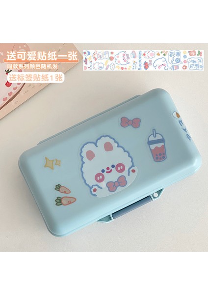 Taşınabilir Mini Hap Kutusu, Bir Hafta Süreyle Kapatılabilen, Neme ve Toza Dayanıklı, Yükseltilmiş Turuncu-Küçük Boyutlu 7 Bölme [çıkartmalar + Yapışkan Notlar] (Yurt Dışından)