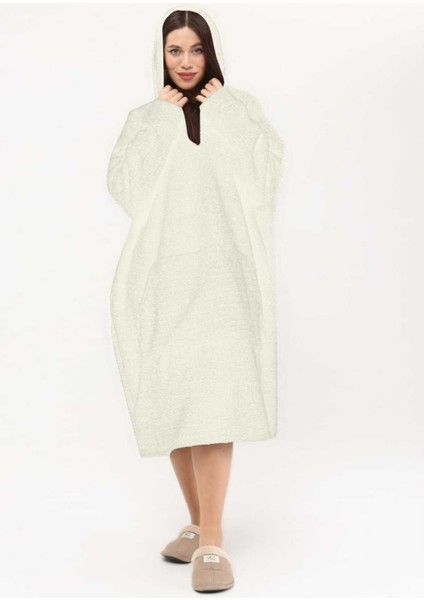 Wellsoft Tek Kişilik Kapüşonlu Giyilebilir Tv Battaniyesi Oversize