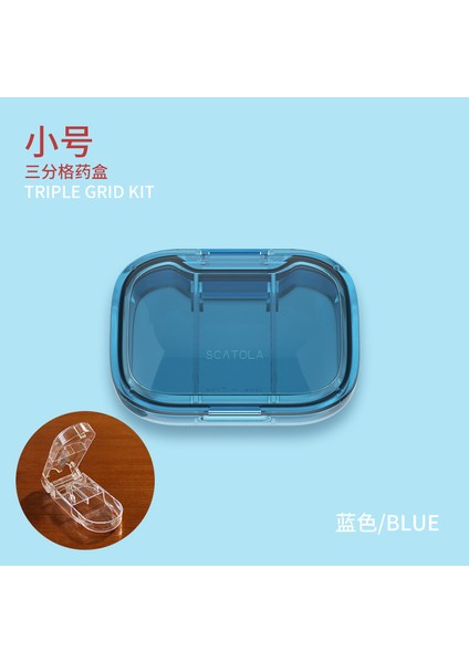 Küçük Kutusu Taşınabilir Mini Trompet Taşınabilir Saklama Mühürlü Kutusu Mavi Mühürlü 6 Bölme (Iç Bölme Çıkarılabilir) (Yurt Dışından)