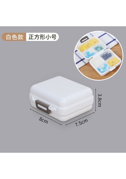 Düzenleme Kutusu. Haftanın Yedi Günü Yanınızda Taşıyın. Mini Saklama Kutusu, Bölünmüş ve Haplar. Mühürlü 7 Bölme - Kare Beyaz - Küçük Boy [uygun Fiyatlı] 2 Paket (Yurt Dışından)