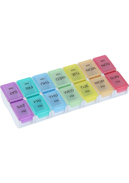 Haftanın Yedi Günü Kullanılabilen 14 Hücreli Çıkarılabilir Taşınabilir Küçük Hap Kutusu, Mini Kombine Hap Kutusu, Yedi Renk (Yurt Dışından) fiyatları
