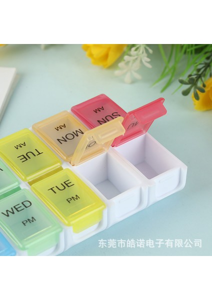 Haftanın Yedi Günü Kullanılabilen 14 Hücreli Çıkarılabilir Taşınabilir Küçük Hap Kutusu, Mini Kombine Hap Kutusu, Yedi Renk (Yurt Dışından) fırsatları