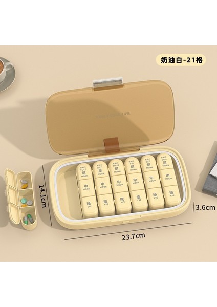 Haftanın Yedi Günü Taşınabilir Hap Kutusu Büyük Kapasiteli Dağıtım Kutusu Taşınabilir Günde Üç Öğün Hatırlatma Küçük 28 Izgara Haftanın Yedi Günü Zarif Beyaz (Yurt Dışından) fiyatları