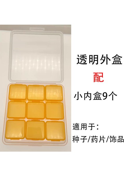 Taşınabilir Küçük Mini Hap Kutusu, Taşınabilir 9 Bölmeli Kare Şeffaf Plastik Kutu, Masaüstü Mücevher Saklama Kutusu, Orta Mavi 9 Bölmeli Şeffaf Kutu (Yurt Dışından)