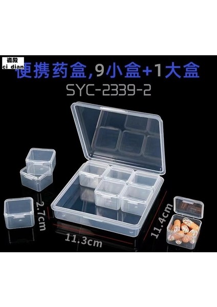 Taşınabilir Küçük Mini Hap Kutusu, Taşınabilir 9 Bölmeli Kare Şeffaf Plastik Kutu, Masaüstü Mücevher Saklama Kutusu, Orta Mavi 9 Bölmeli Şeffaf Kutu (Yurt Dışından) fiyatları