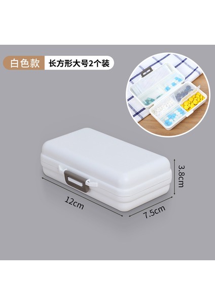 Öküz. Haftanın Yedi Günü Yanınızda Taşıyın. Mini Küçük Saklama Kutusu, Bölünmüş ve Haplar. Mühürlü 7 Bölme - Kare Beyaz - Küçük Boyutlu [basit ve Uygun Fiyatlı] (Yurt Dışından)