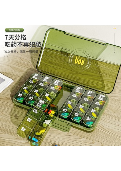 Hap Kutusu Taşınabilir Dağıtım Kutusu Büyük Kapasiteli Haftanın Yedi Günü Yaşlılar Için Hatırlatma Kutusu Kahve Rengi [28 Izgara] (Yurt Dışından) modelleri