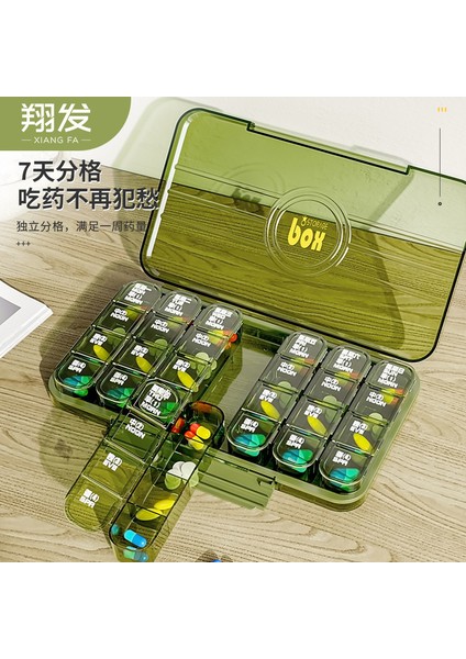 Hap Kutusu Taşınabilir Dağıtım Kutusu Büyük Kapasiteli Haftanın Yedi Günü Yaşlılar Için Hatırlatma Kutusu Kahve Rengi [28 Izgara] (Yurt Dışından) fırsatları