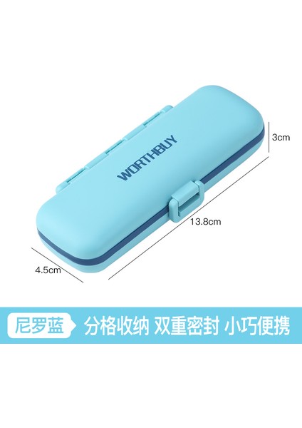 Taşınabilir Hap Kutusu, Paketlenmiş Hap Kutusu, Hap Kutusu, Şişesi, Taşınabilir Mini Küçük Şeker Kutusu, Mercan Tozu Bölmesi, Tamamen Kapalı (Yurt Dışından)