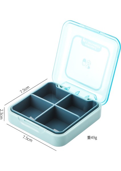Küçük Hap Kutusu, Şeffaf Tablet Kullanışlı Saklama Kutusu, Çok Bölmeli Ambalaj, Toz Geçirmez ve Neme Dayanıklı, Elma Yeşili (Yurt Dışından)
