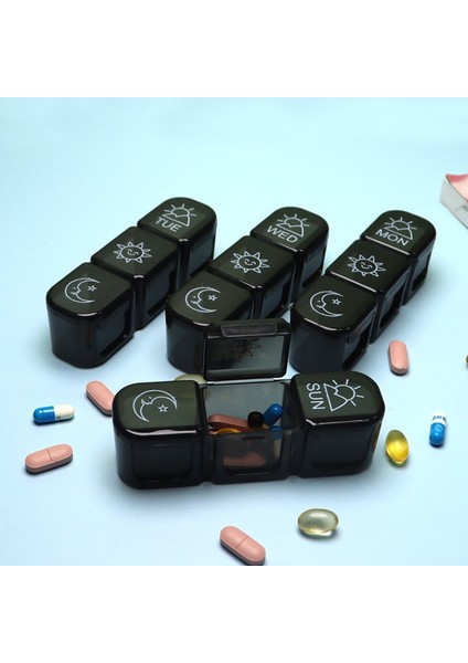 Büyük Kapasiteli Hapların Paketlenip Yanınızda Taşınması Için Sabah, Öğle ve Akşam Hatırlatıcıları Olan Kapalı Hap Kutusu 3 Bölmeli 3 Bölmeli Günlük Hap Kutusu [sarı] (Yurt Dışından) fiyatları