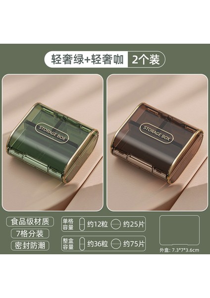 Küçük Kutusu Haftanın Yedi Günü Taşınabilir Bölücü Paketlemeyi Hatırlatan Saklama Kutusu Pembe (Yurt Dışından)