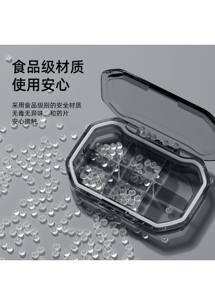 Mühürlü Kutusu Ambalaj Kutusu Şeffaf Plastik Yedi Günlük Taşınabilir Bir Haftalık Gıda Sınıfı Kutusu Saklama Kutusu Şeffaf Siyah (Yurt Dışından) fırsatları