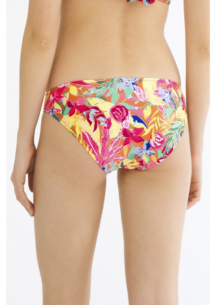 Çok Renkli Flory Slip Bikini Altı