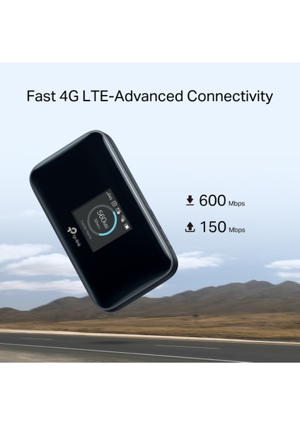 M7750 | 600 Mbps Lte-Advanced Mobile Wi-Fi | CAT12 Destekli | Çift Bant (867 Mbps + 300 Mbps), 32 Cihaz Bağlantısı | 3280 Mah Batarya | Ekran Göstergeli, Microsd Destekli