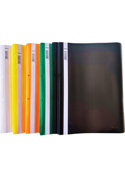 Telli Dosya Eco 50 Li -1 Paket -5 Renk-Beyaz-Sarı-Siyah-Turuncu-Yeşil