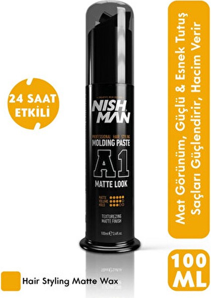A1 Ultra Mat Oynanabilir Wax Hacim Verici Etkiyle 100 ML Tüm Saç Tipleri İçin modelleri