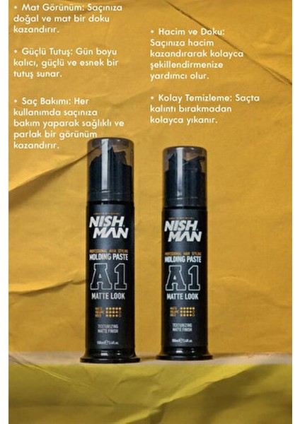 A1 Ultra Mat Oynanabilir Wax Hacim Verici Etkiyle 100 ML Tüm Saç Tipleri İçin fırsatları