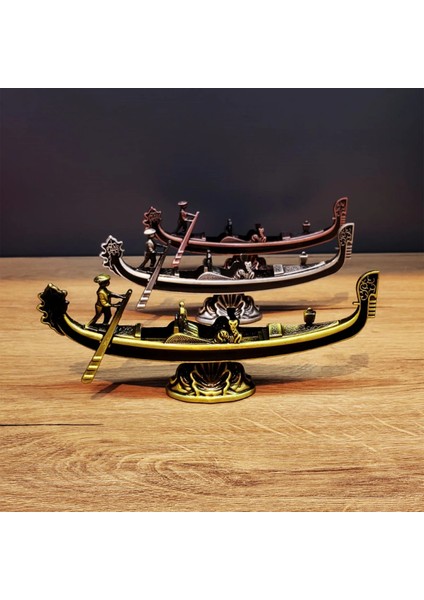 Metal Dekoratif Venedik Kayık 1 Adet