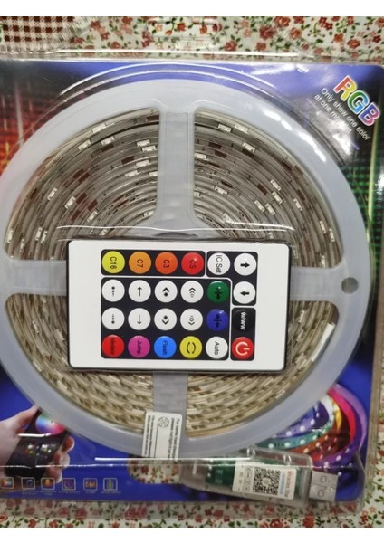 10 Metre, LED Şerit, USB Bağlantılı, Kumandalı, Ambiyans Işığı SDR-LED-109 (5131)