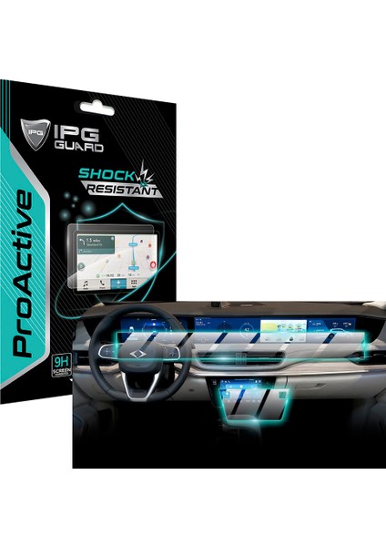 Togg T10F 12.3"+29" Bilgi Eğlence (Tek Parça) + 8" Kumanda Ekranı Için Proactive Koruyucu fiyatları