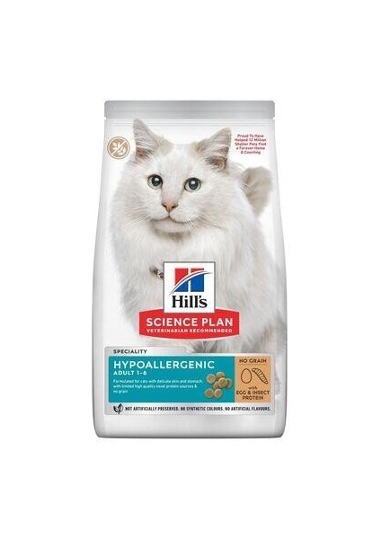 Scıence Plan Hypoallergenic Yumurta ve Böcek Proteinli Yetişkin Kedi Maması 7 kg
