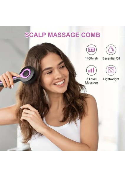 Çok Fonksiyonlu Elektrikli Saç Derisi Masaj Fırçası (5131)