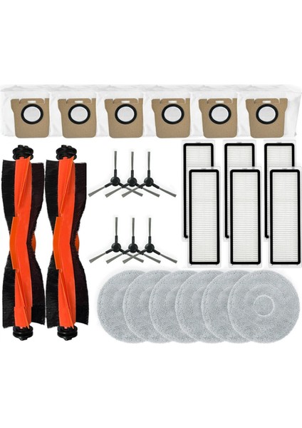 Xiaomi Robot Vakum X20 Max / D109GL Elektrikli Süpürge Parçaları Ana Yan Fırça Hepa Filtre Paspas Bezi Toz Torbaları (Yurt Dışından)