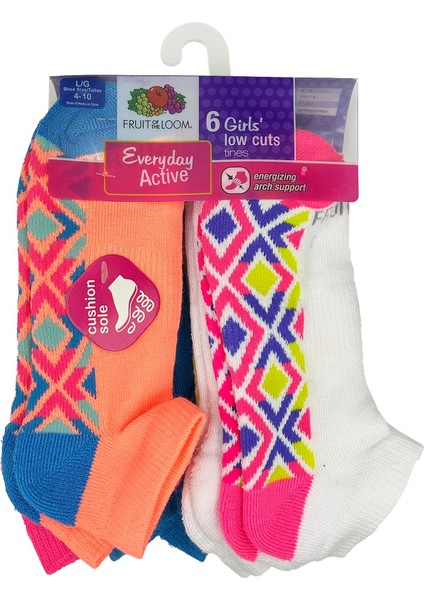 Girls Low Cuts Tines Çorap 6lı Paket (L)