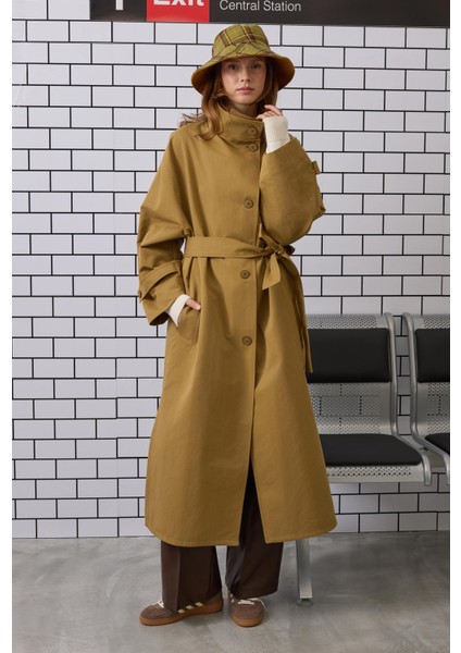 Funnel Uzun Trençkot Zeytin indirimleri