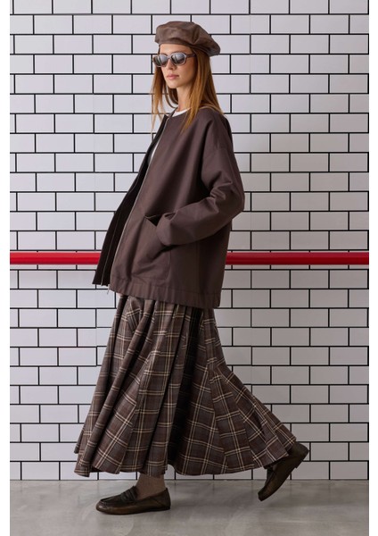 Kanvas Bomber Ceket Kahve modelleri