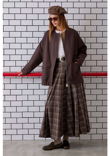 Kanvas Bomber Ceket Kahve fırsatları